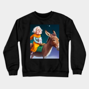 Mom on the way to heaven Crewneck Sweatshirt